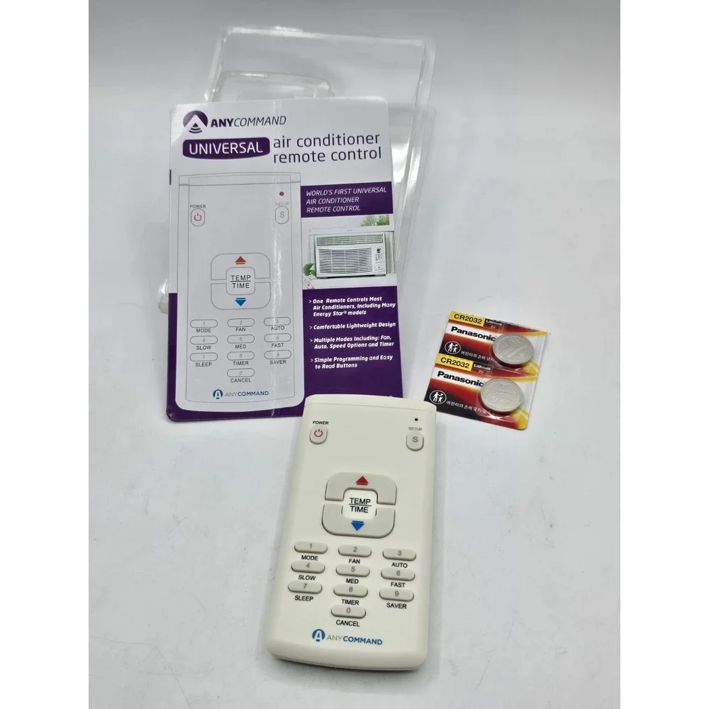 Any Command AC Universal Air Conditioner Remote‎ Control - With 2 New Batteries!