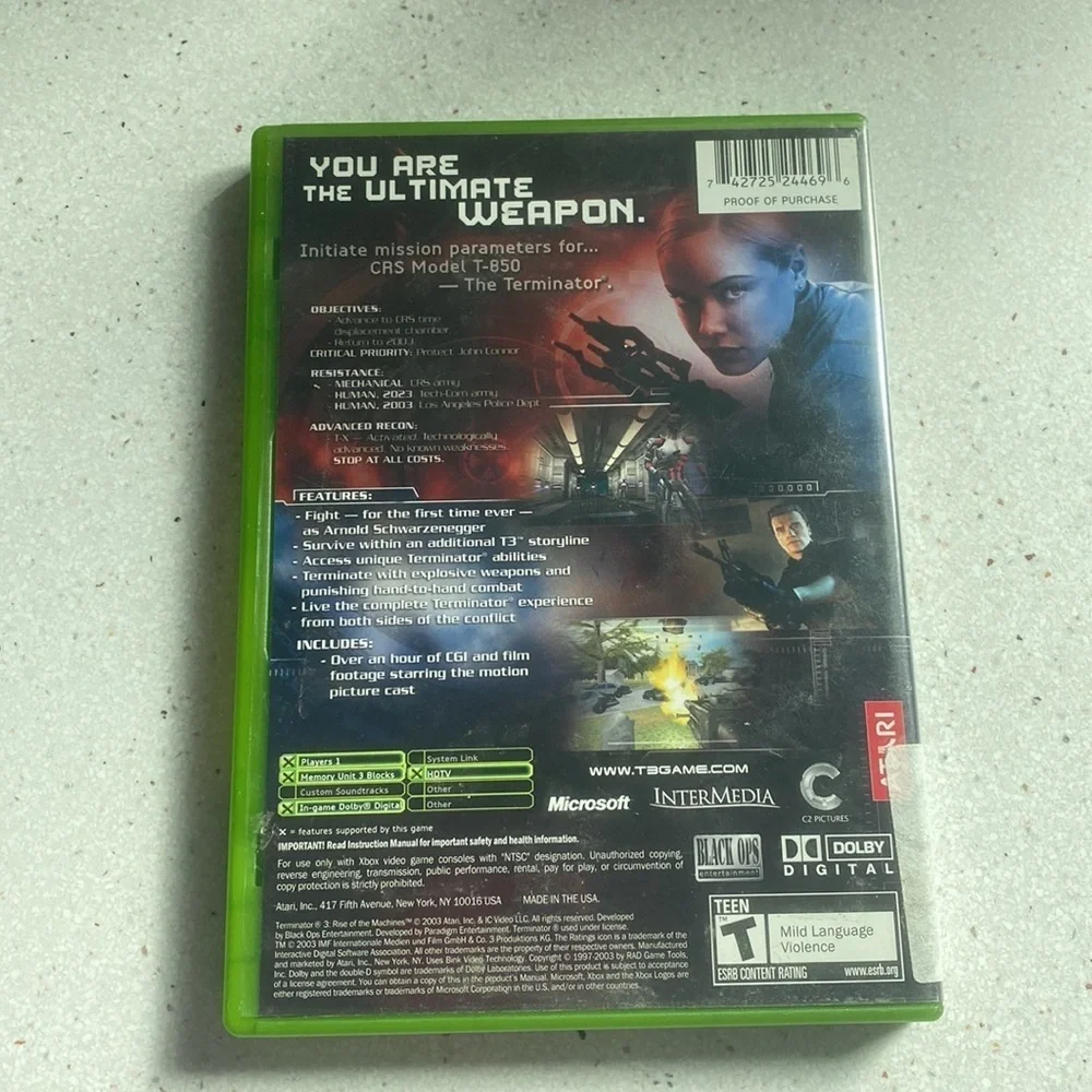 Microsoft xbox terminator
