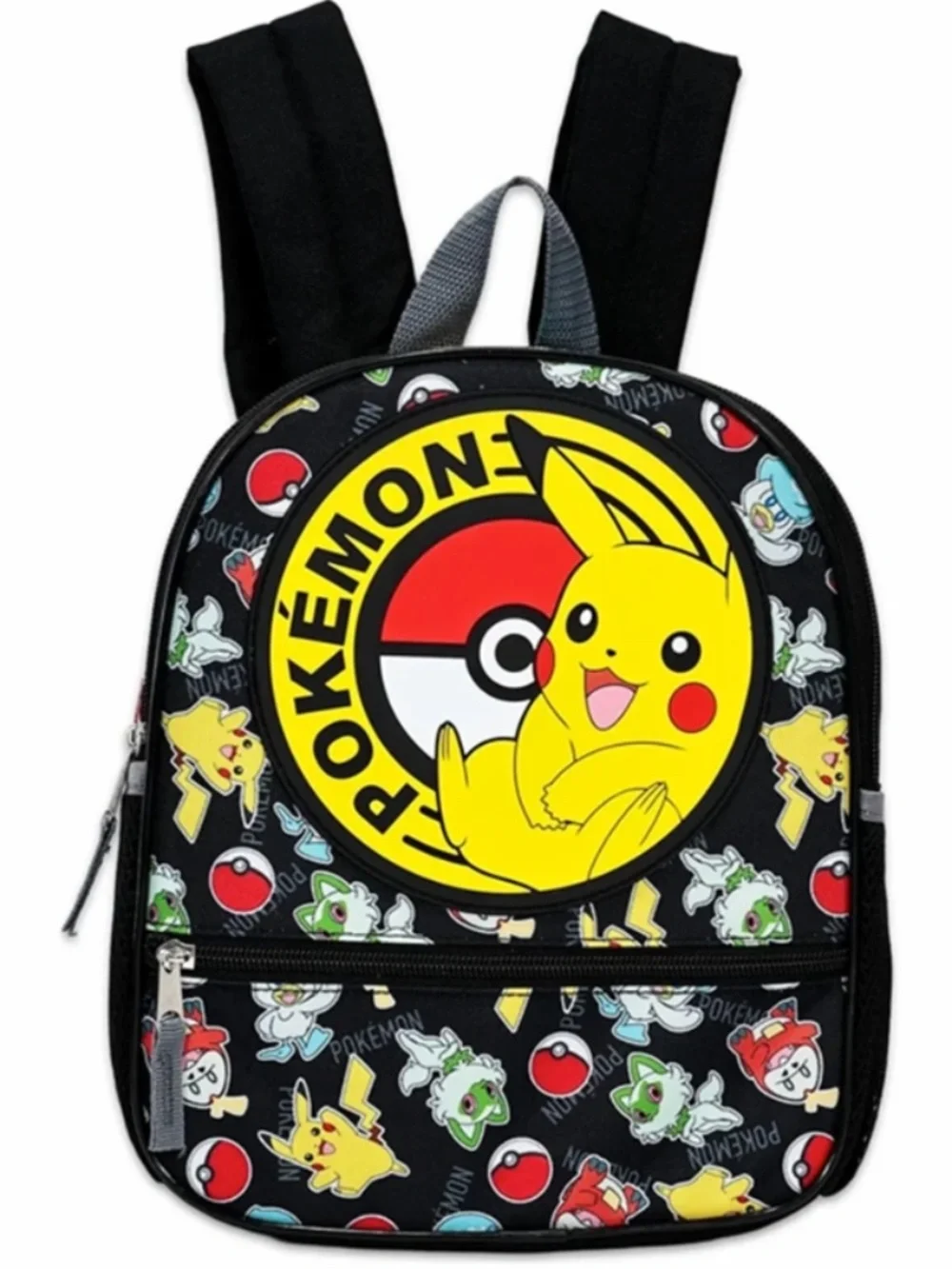 POKEMON PIKACHU & POKE BALL CIRCLE RUBBER PATCH ALL OVER PRINT 12