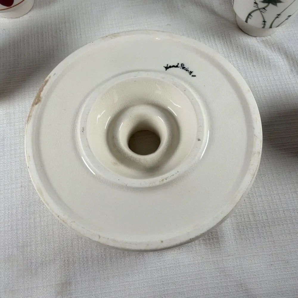 Vintage Nasco Del Coronado Condiment Caddy Set Fruit As Is Missing Tops No Spoon