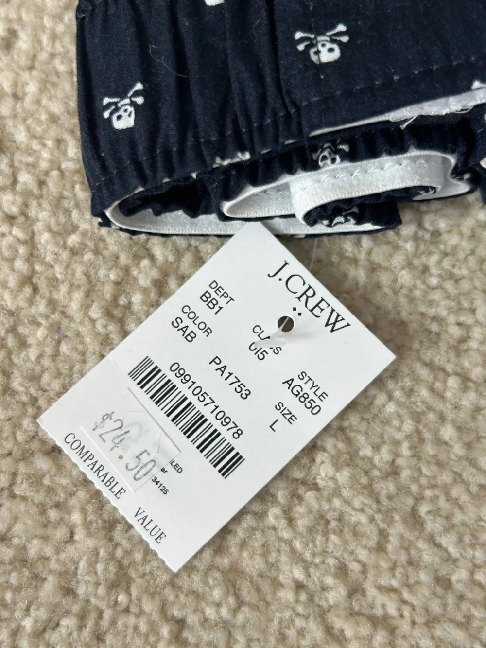 J. Crew large 100% black
