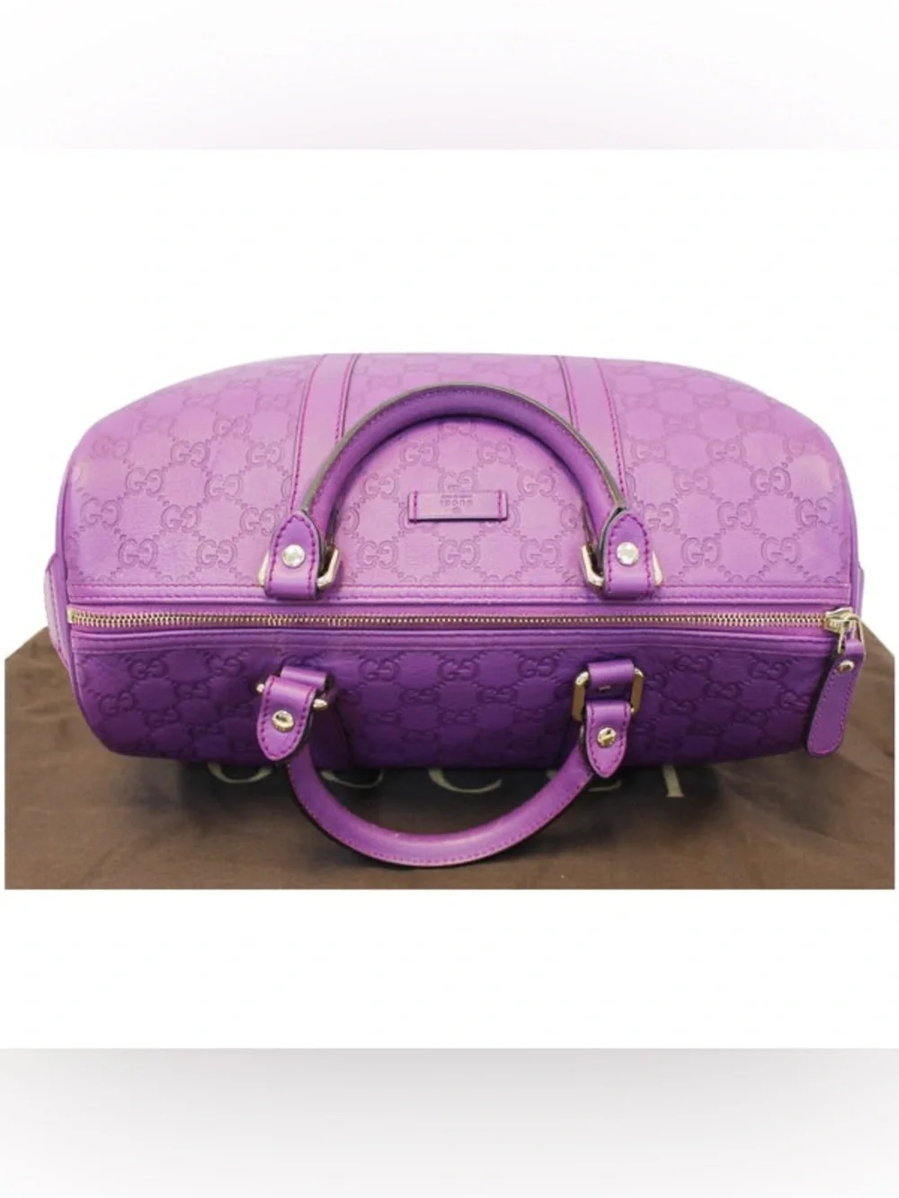 Gucci embossed leather