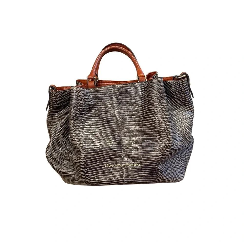 Dooney ans‎ Bourke Lizard Embossed Handbag-Large
