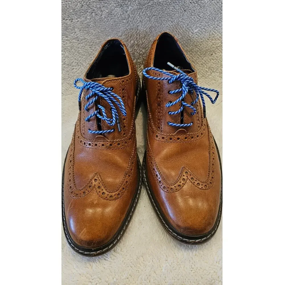 Cole Haan Leather Colton Winter Wingtip Oxford Shoes Men Size 9.5M Brown Lace Up