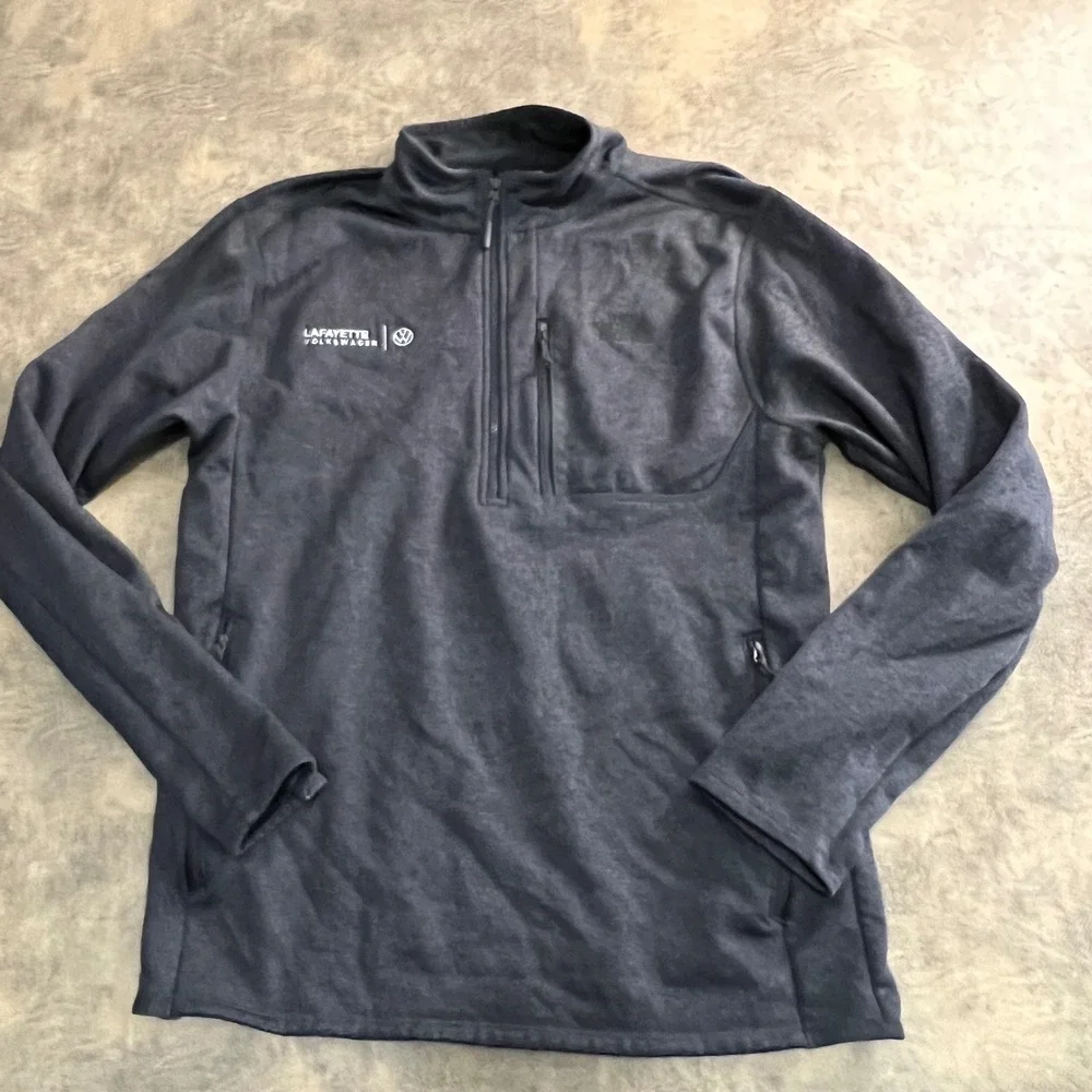 The North Face Quarter Zip Pullover Mens Size M Grey Lafayette Volkswagen Fleece