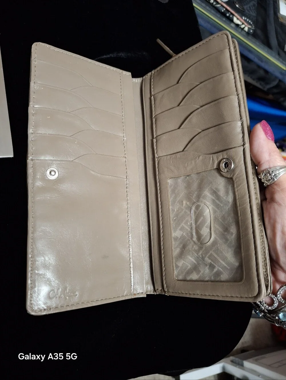 Cole haan Distressed tanish leather wallet
