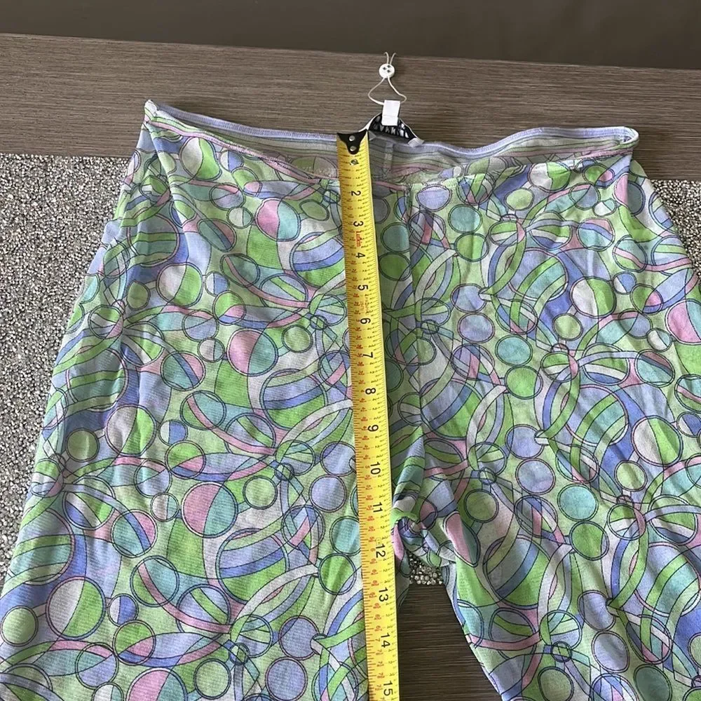 Frankies Bikinis Joey Low Rise Mesh Pants - Vortex Large sheer Coverup‎