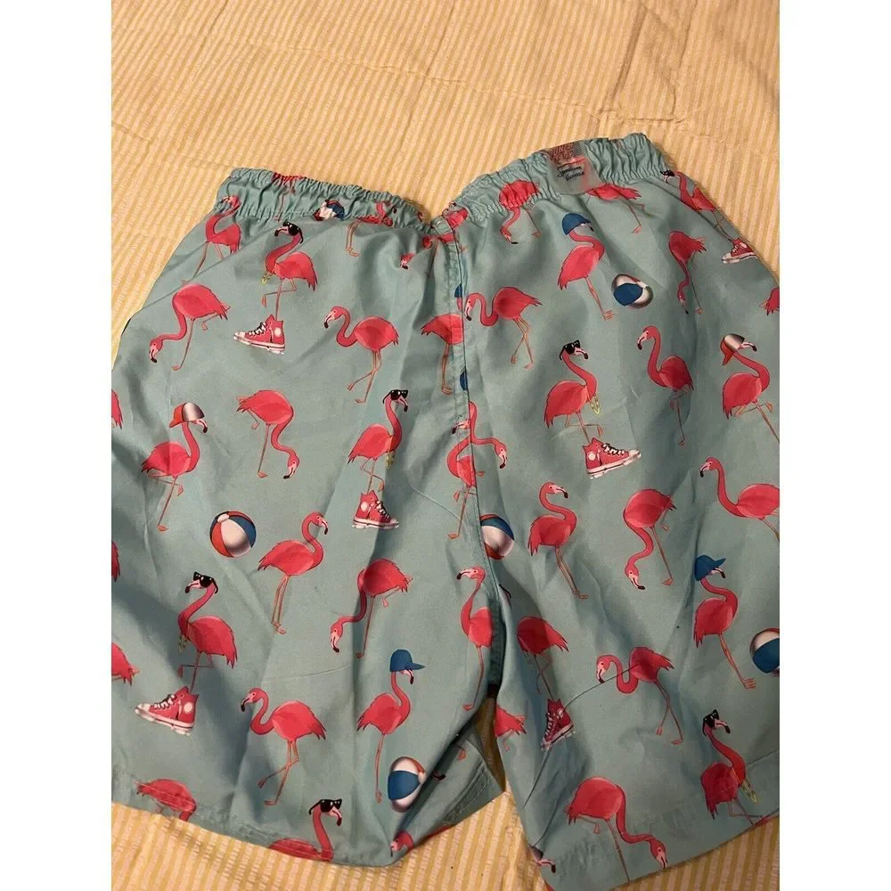 Broken Threads Size Small‎ Swim Trunks NWOT Flamingo Beachball