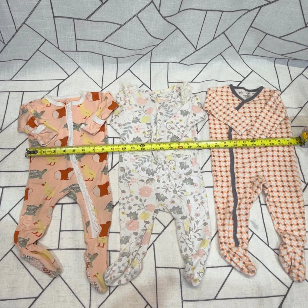 Lot of‎ 3 Kickee Pants Jessica Simpson Petunia Pickle Bottom Sleepers 3-6M
