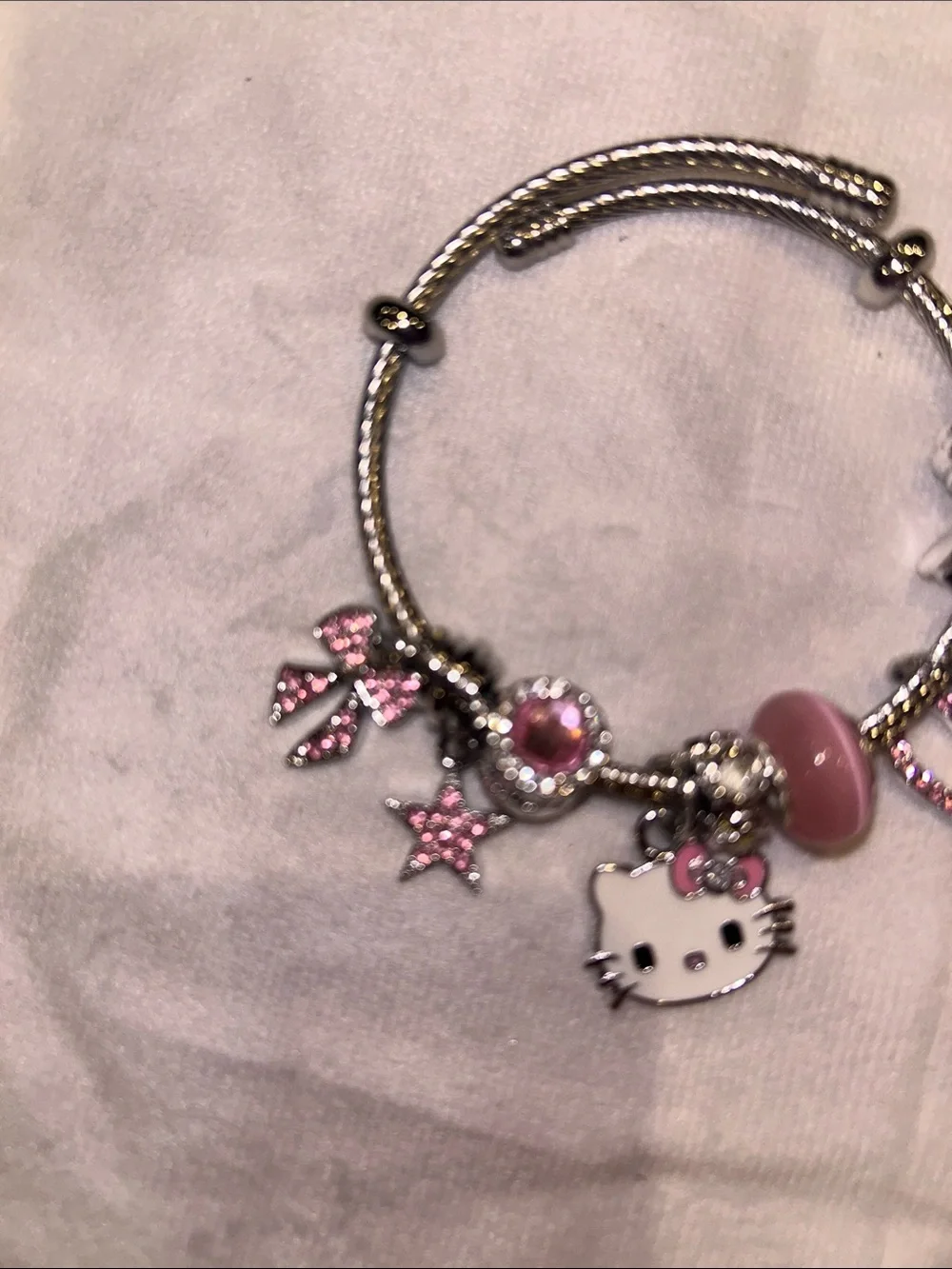 Hello Kitty silver tone