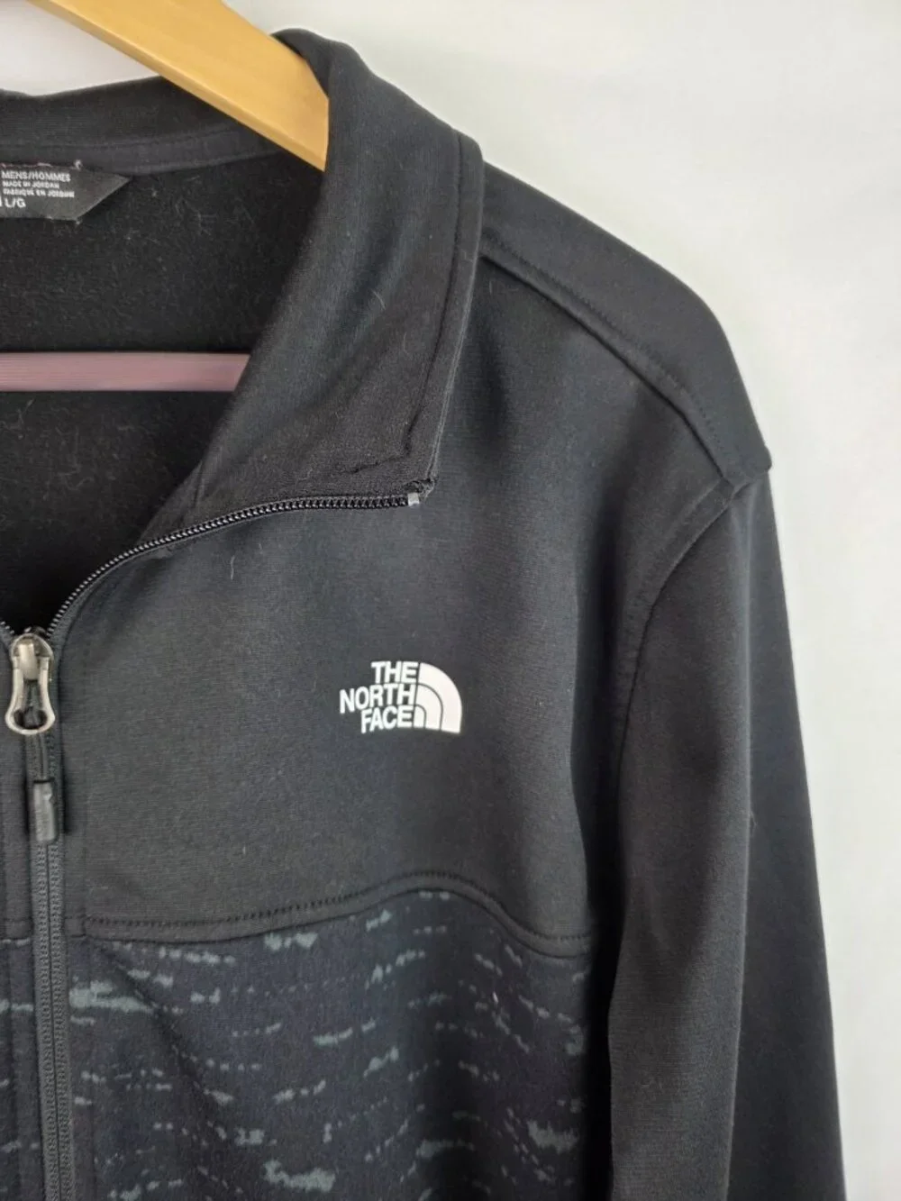 The North Face Mens Jacket Size Large Black Fleece Full Zip Jacket Long Sleeve