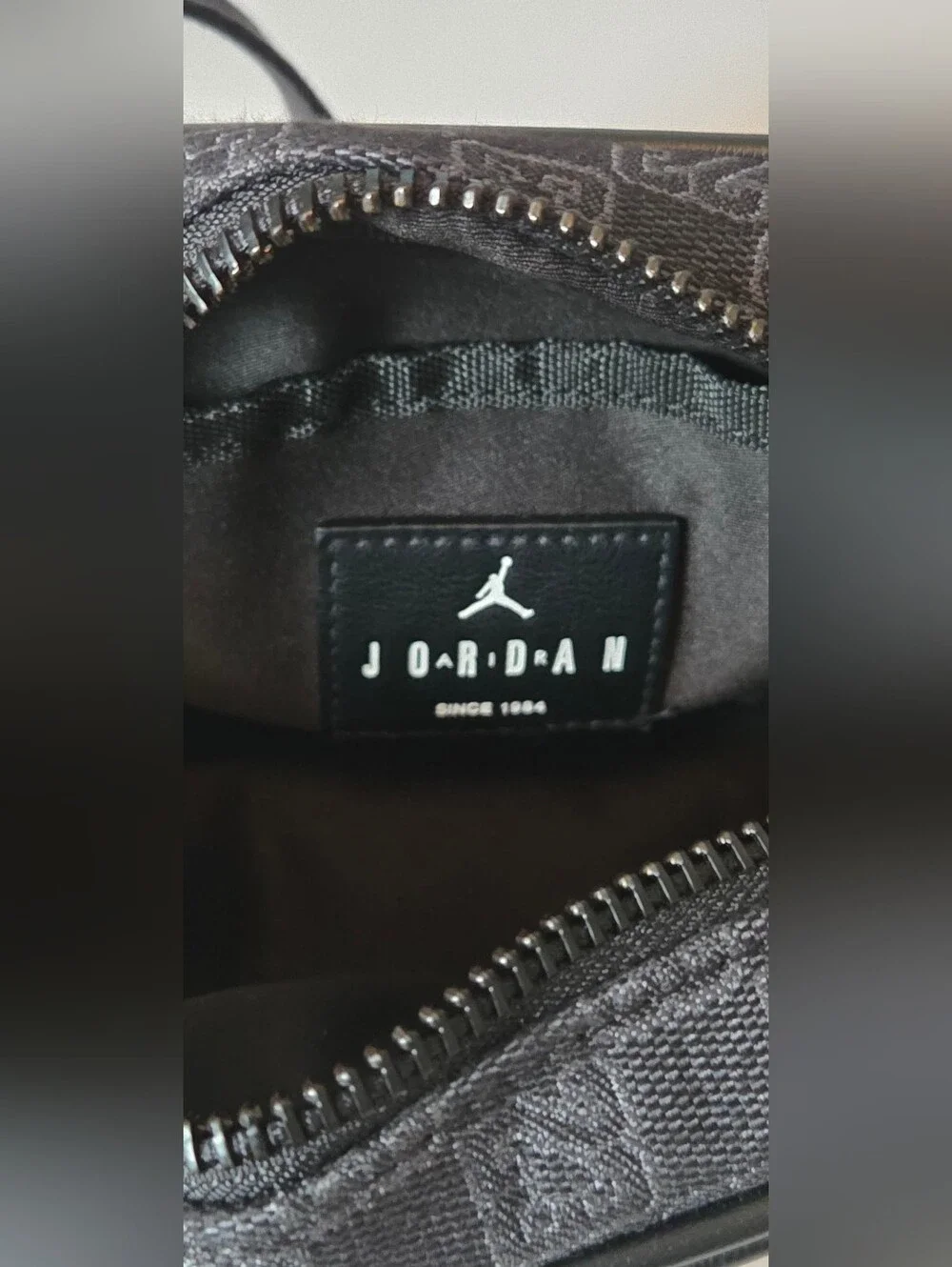 Jordan Black Gray 23 Patch Crossbody Belt Bag