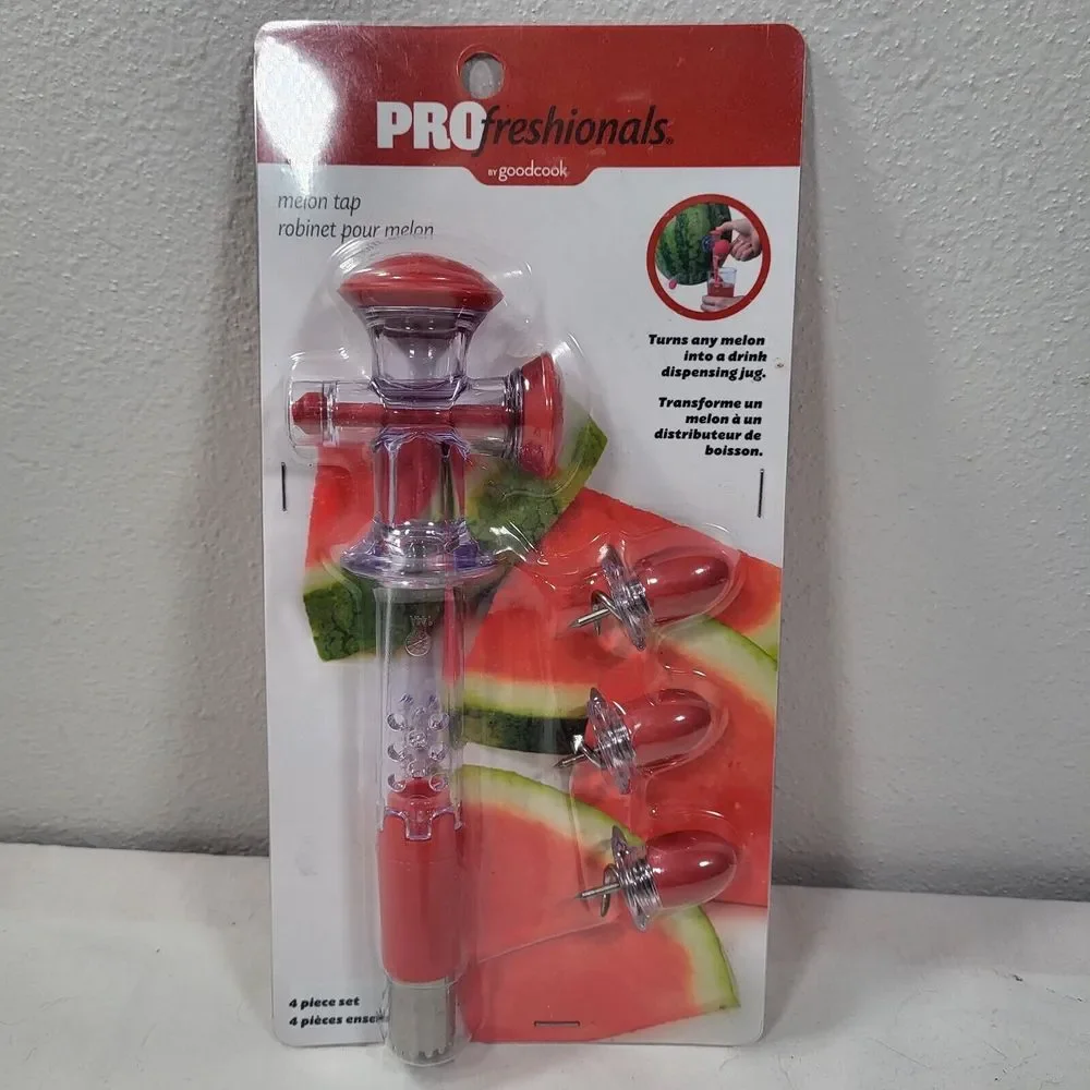 PROfreshionals by Good Cook 4 Piece Set Melon Tap Juice Dispenser for‎ Parties