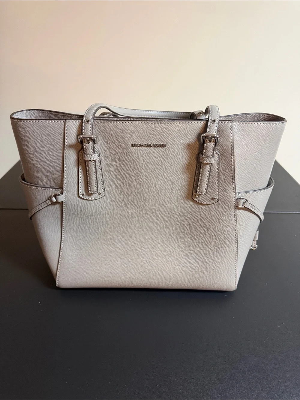 Michael Kors Light Taupe Saffiano Leather Tote