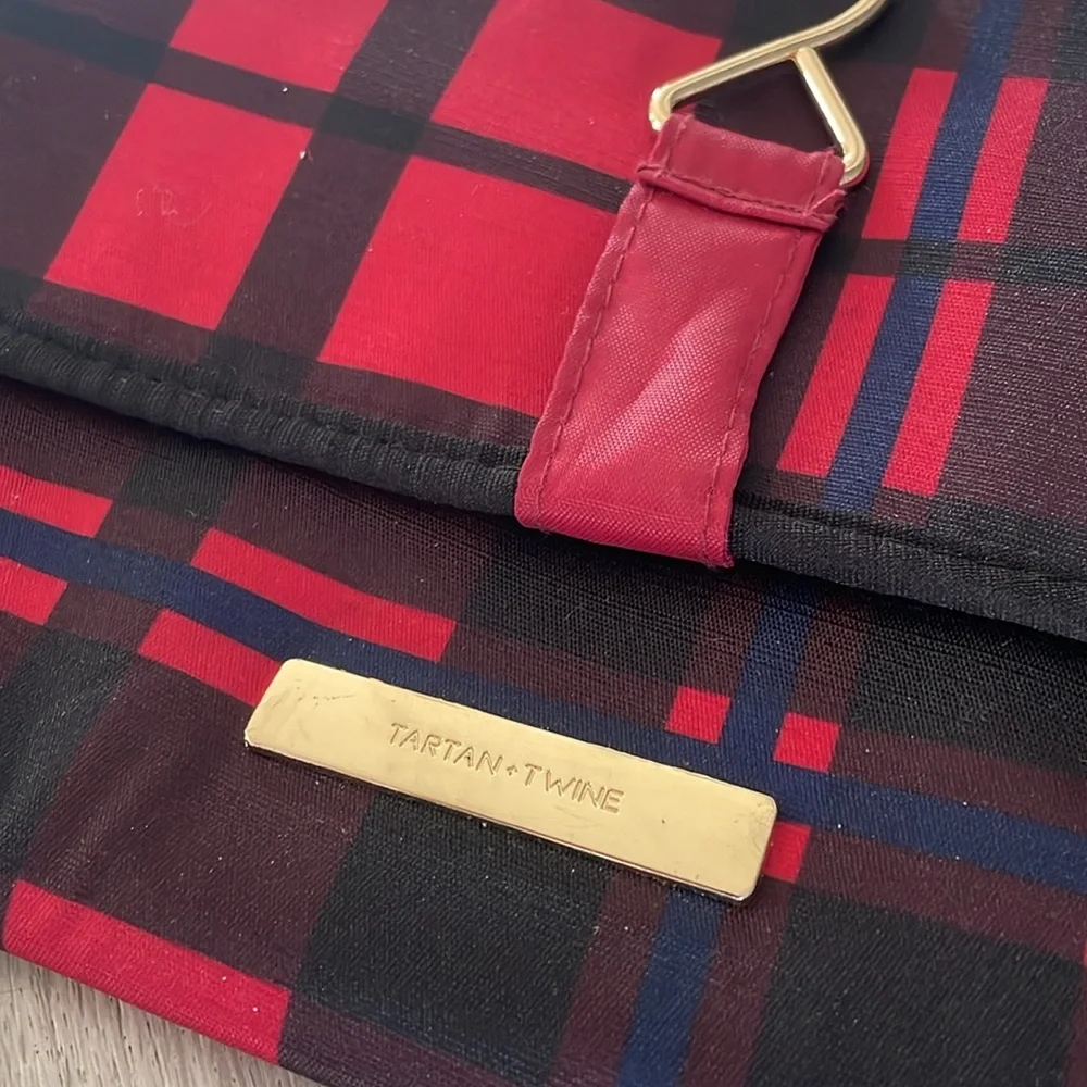 Tartan + Twine Hanging Valet Red & Black W/ White Plaid - 21.5
