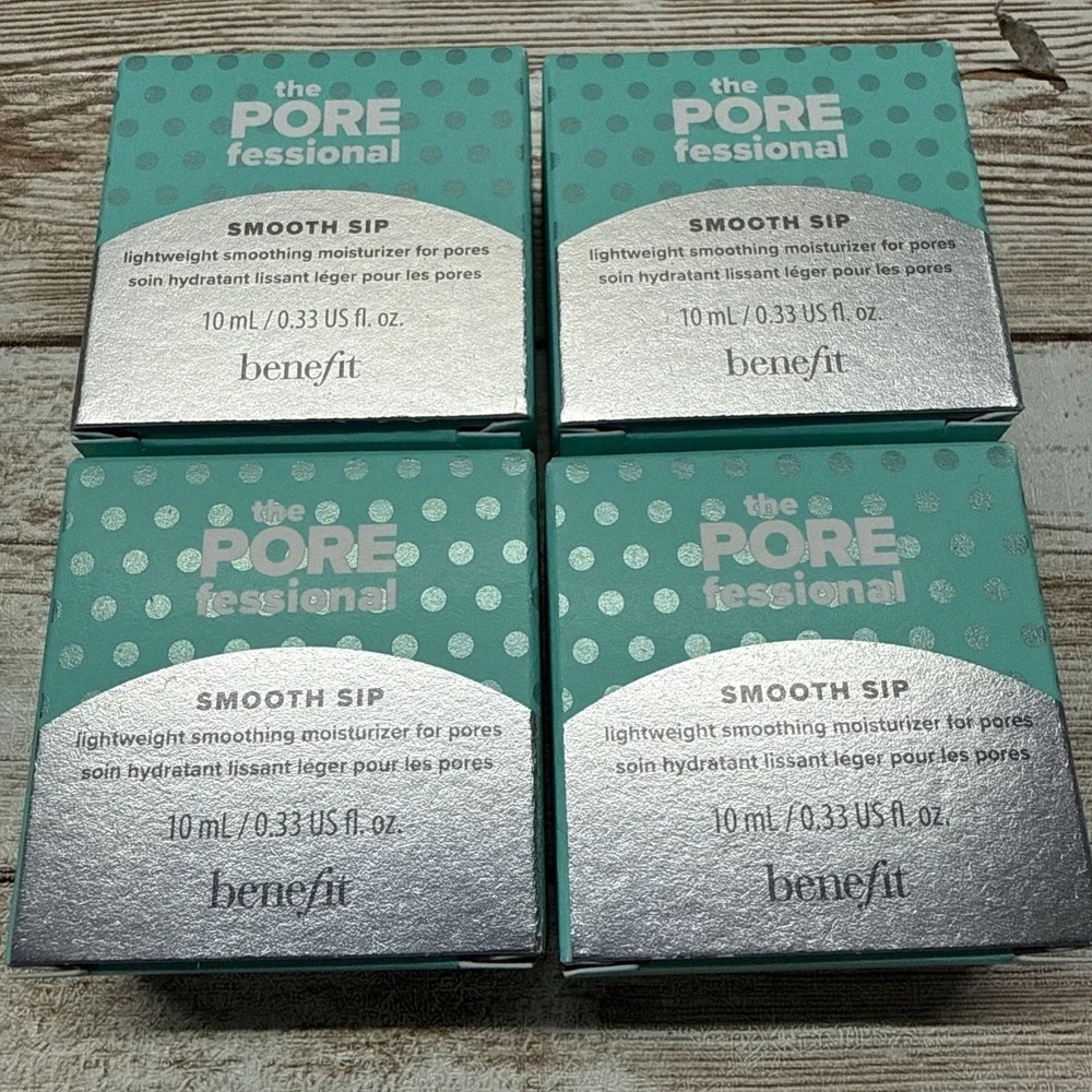 4× Benefit The POREfessional Smooth Sip Lightweight Gel Moisturizer 0.33 Oz NIB‎