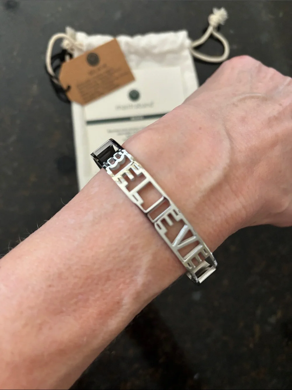 MantraBand polished silver