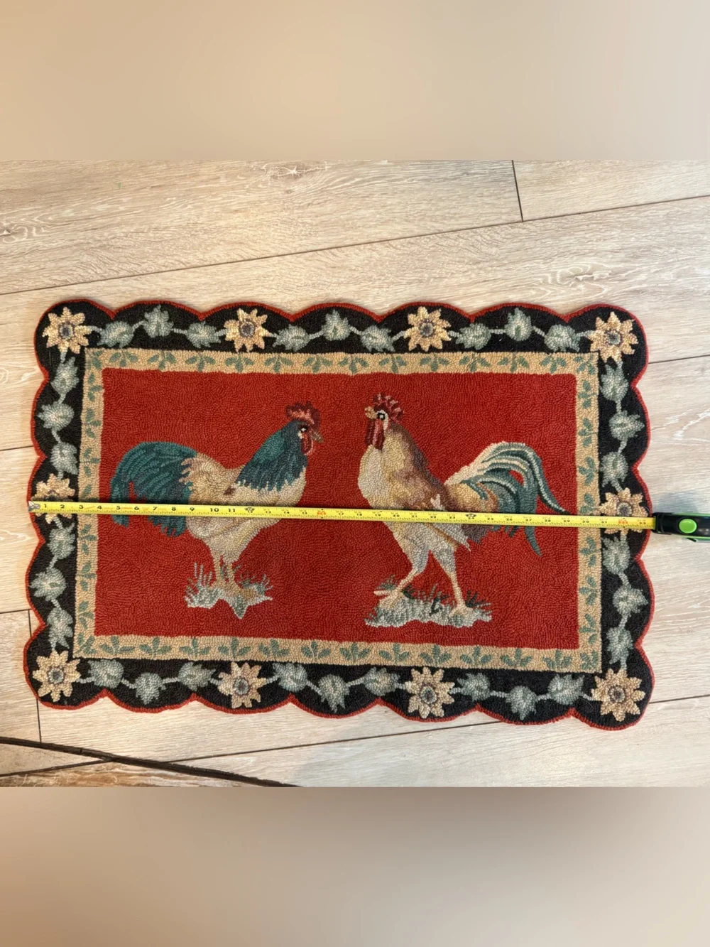 Vintage hand hooked