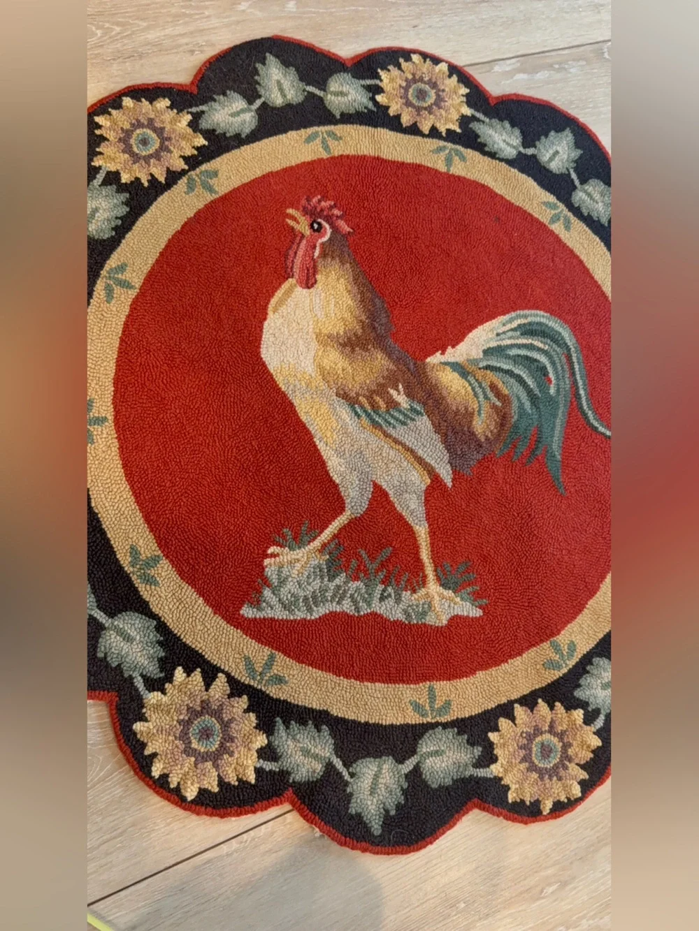 Vintage hand hooked