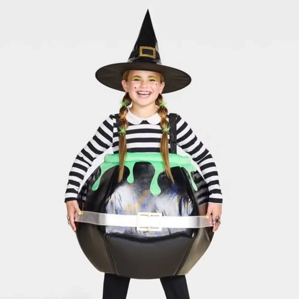 2pc Kids' Halloween Costume and Witch Cauldron Accessory Set - Hyde and EEK