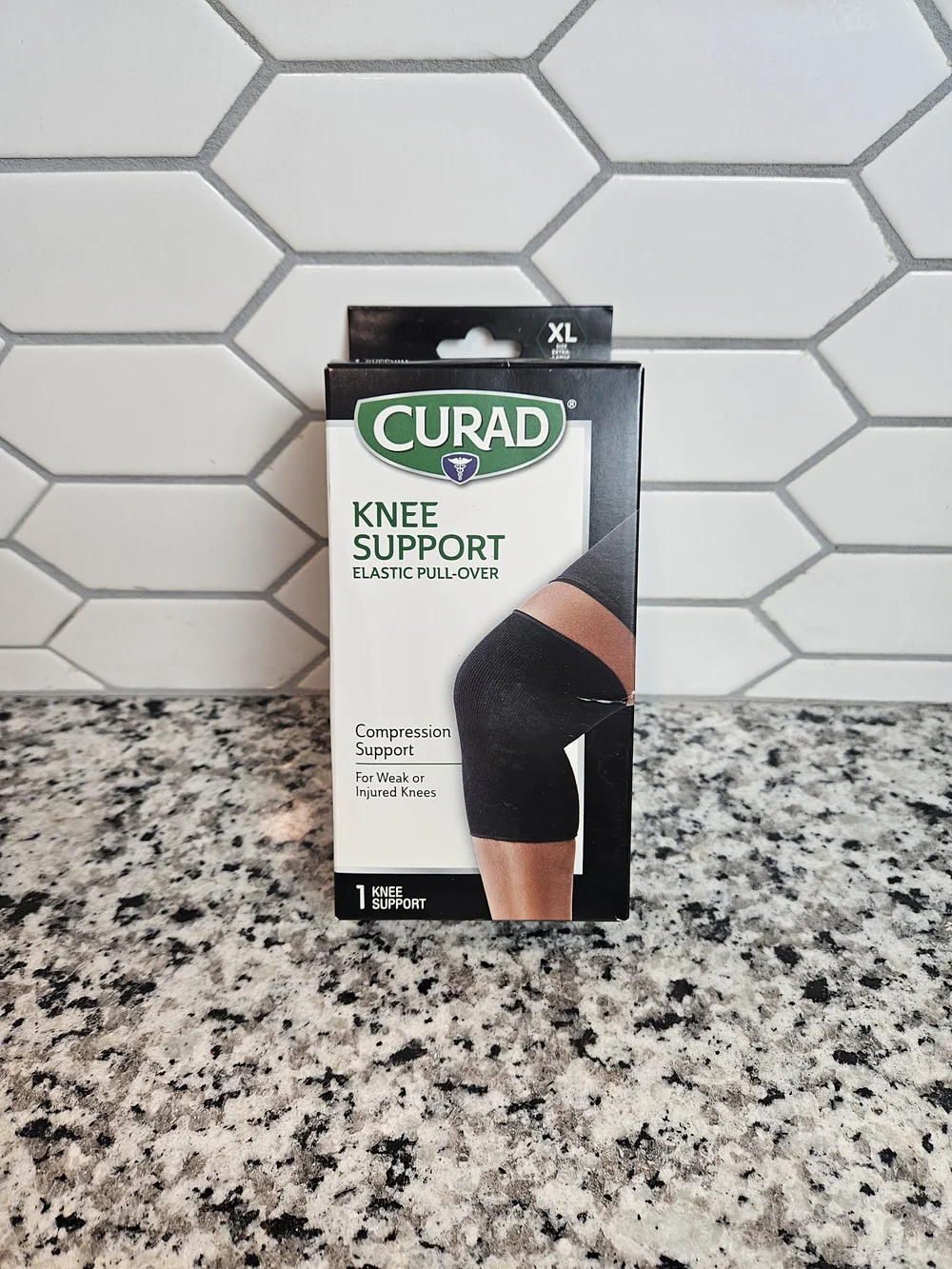 Women's Black Knee Support Elastic Pull-Over