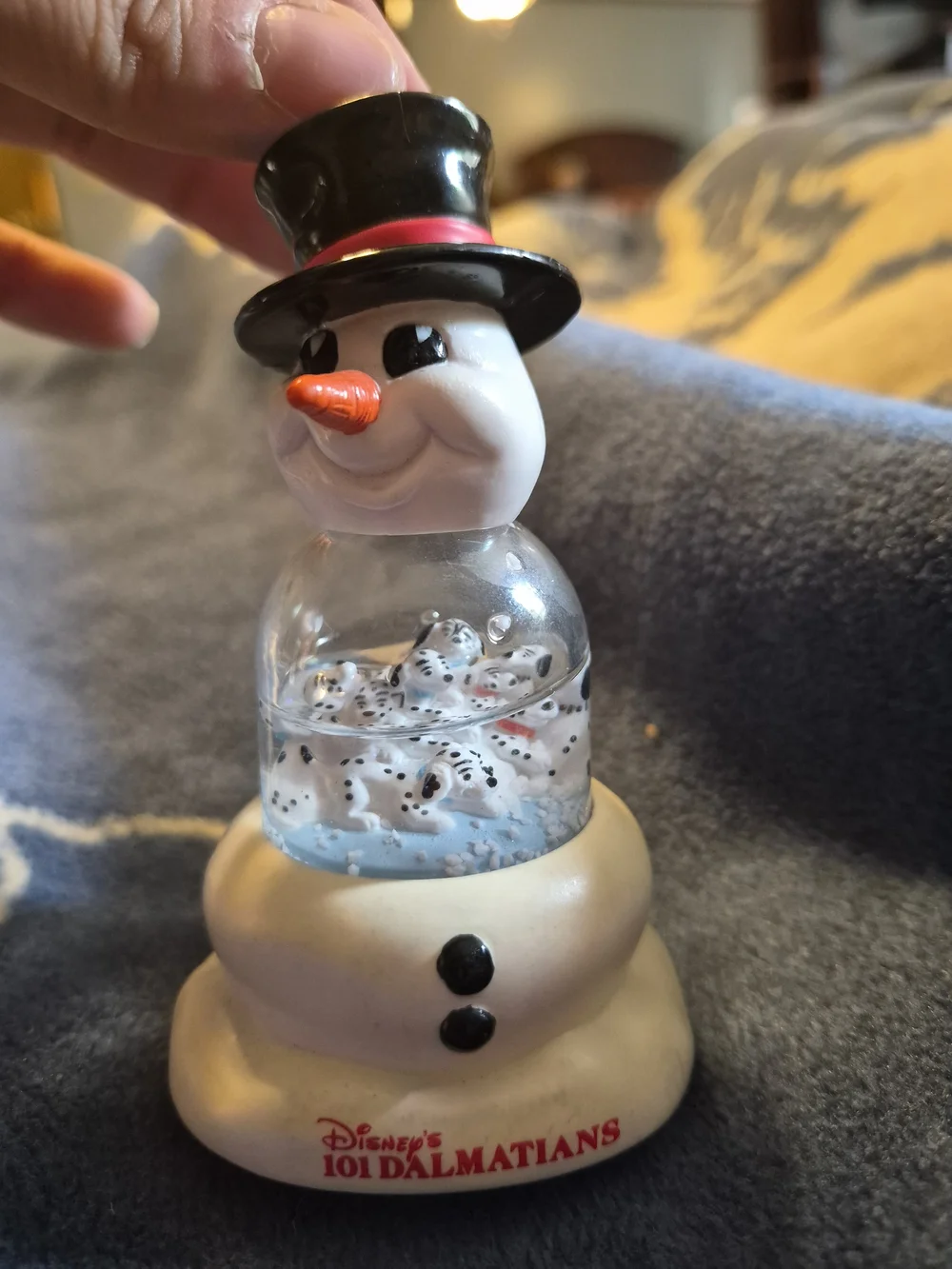 Disney 101 Dalmatians Snowman Water Globe - VINTAGE.