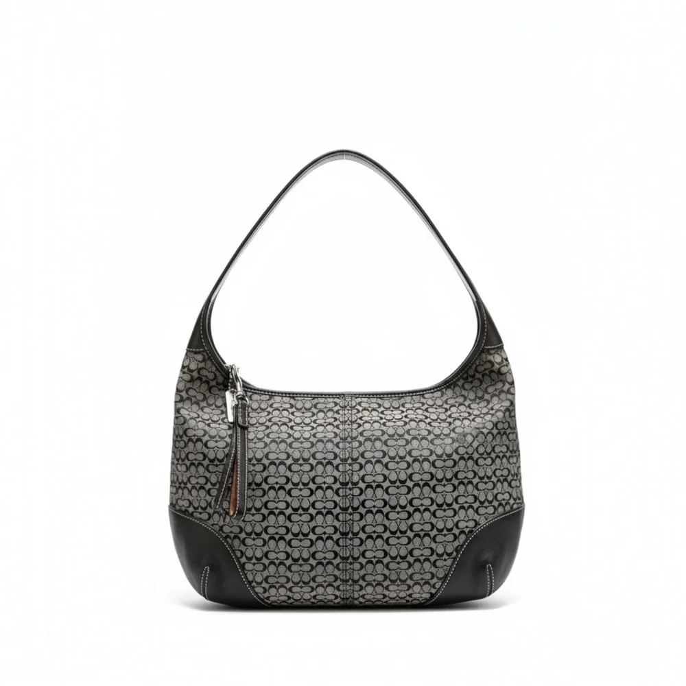 Vintage Coach Black and Gray Hobo Bag‎