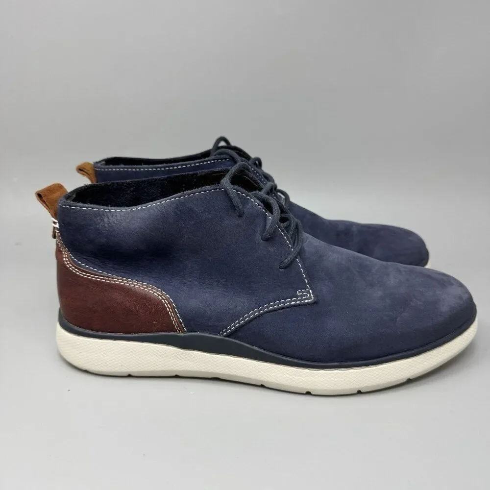 Johnston & Murphy Farley Chukka Boot Navy Oiled Nubuck Size 10.5 Men’s