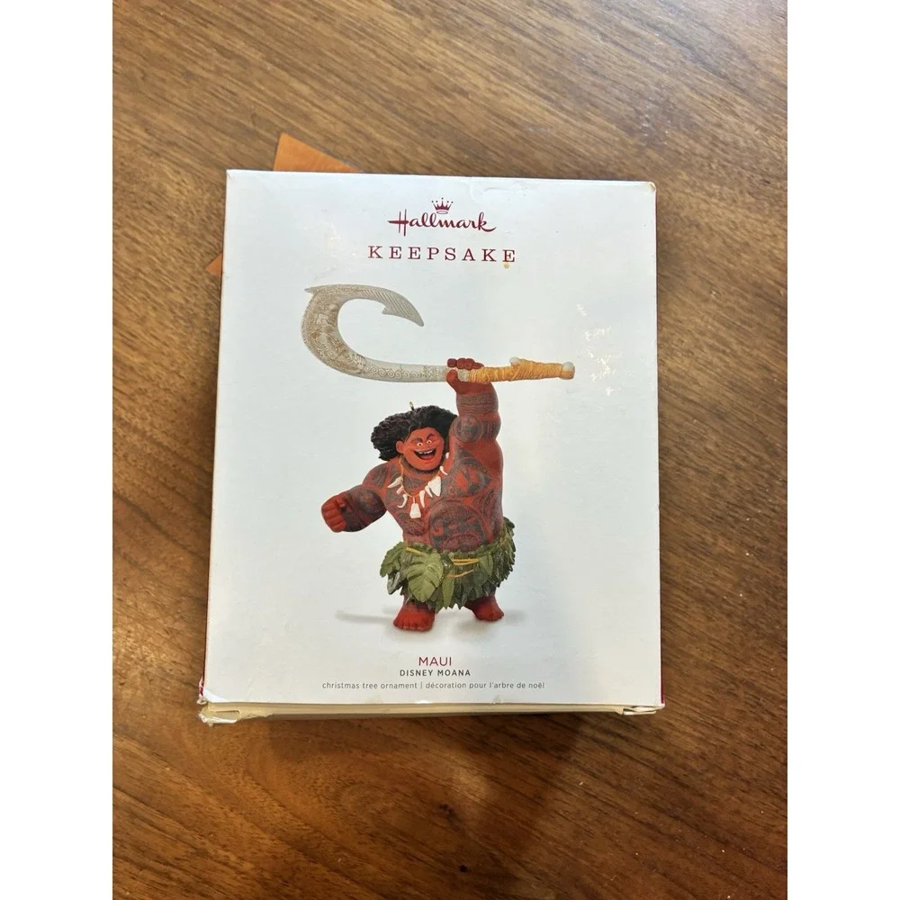 Hallmark Keepsake Disney Moana Maui Fishhook Manaiakalani Ornament Christmas Box