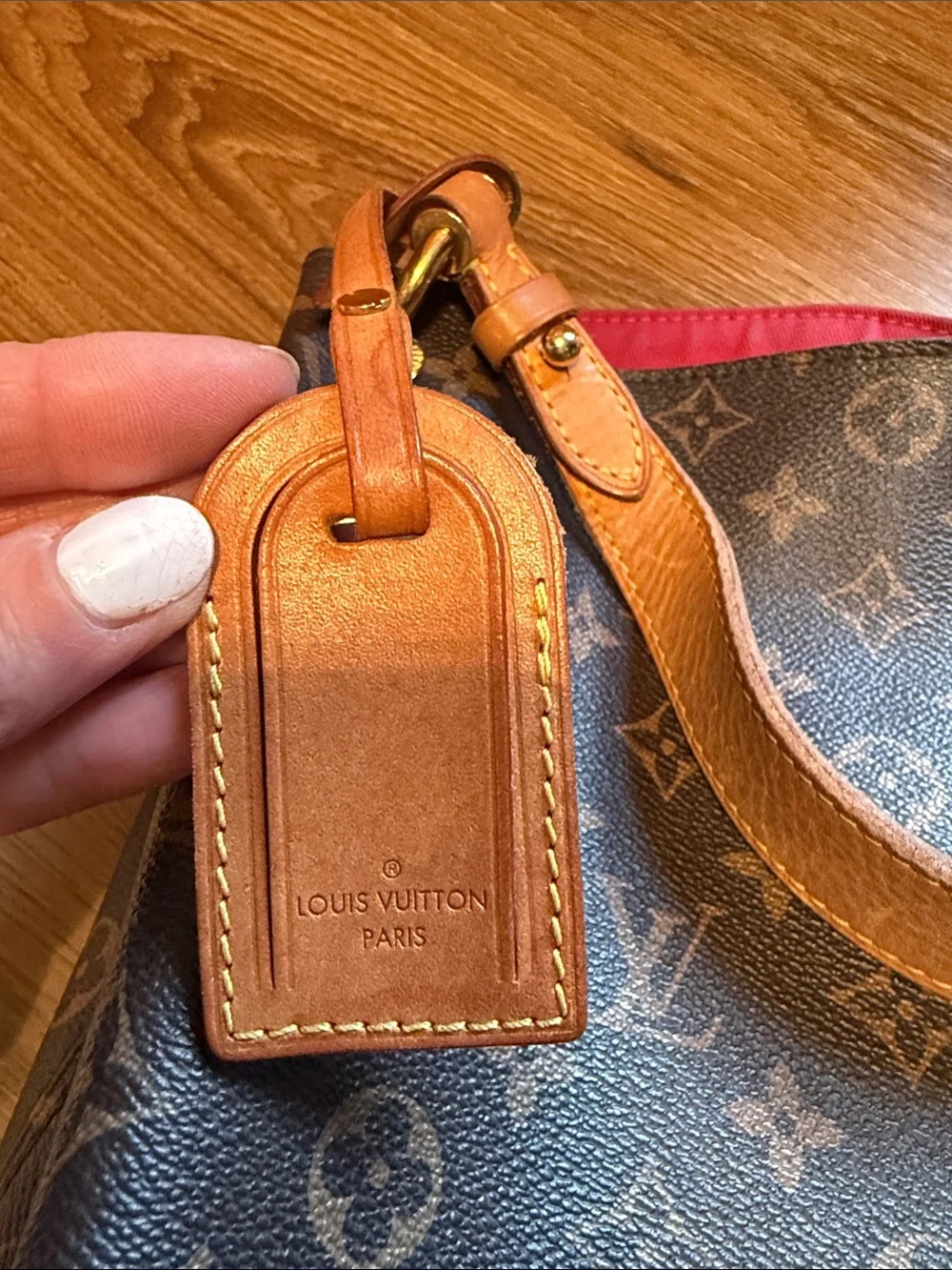 Louis Vuitton interior burgundy