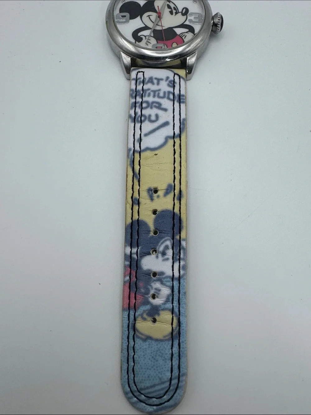 Disney Mickey Mouse Comics Cartoon Watch Large Case Needs Battery