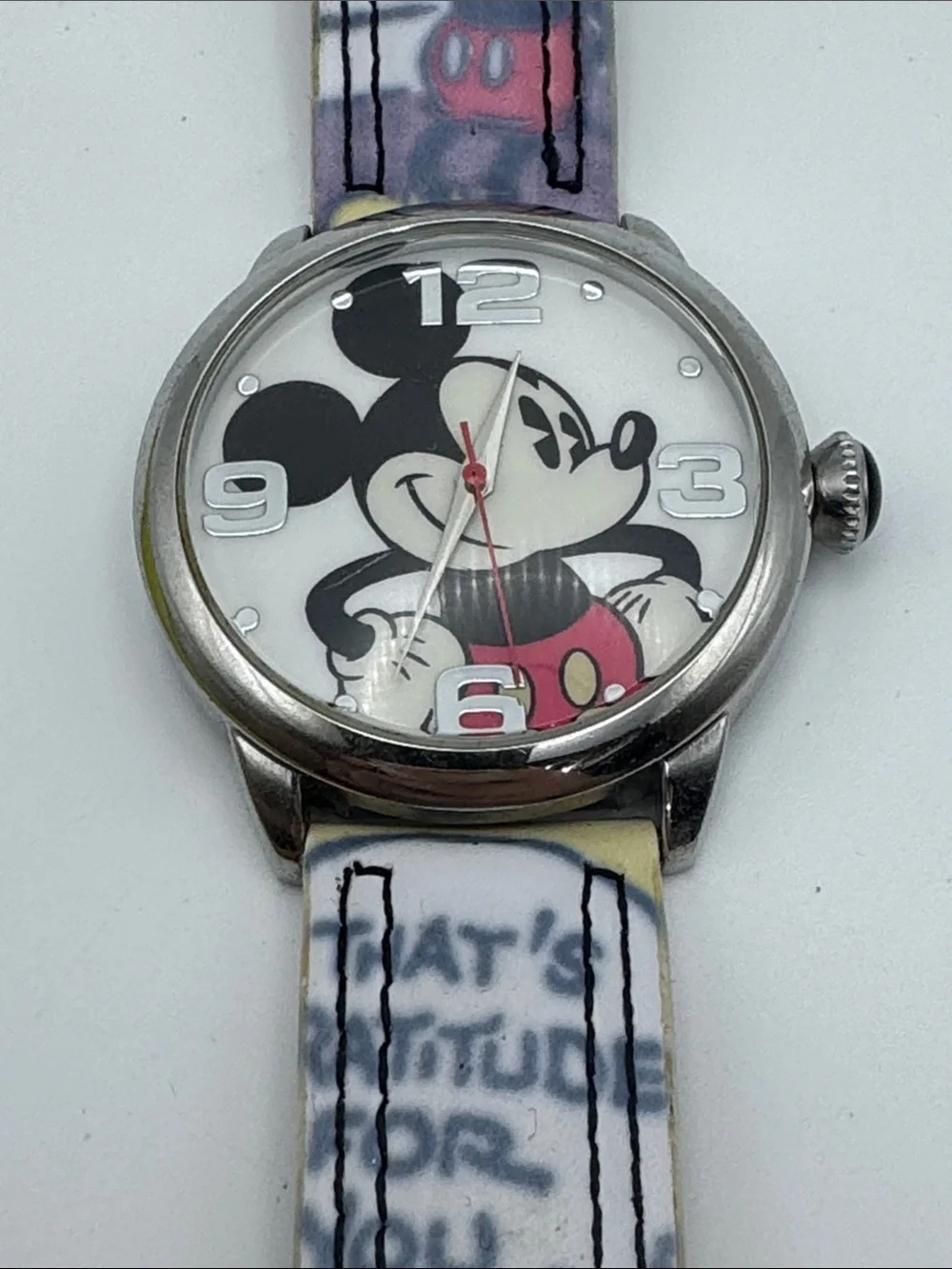 Disney Mickey Mouse Comics Cartoon Watch Large Case Needs Battery