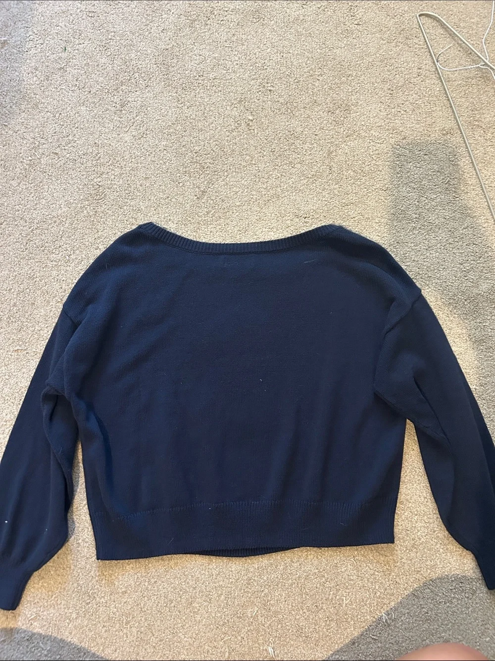 Hollister Navy Dog Sweater with American Flag Heart