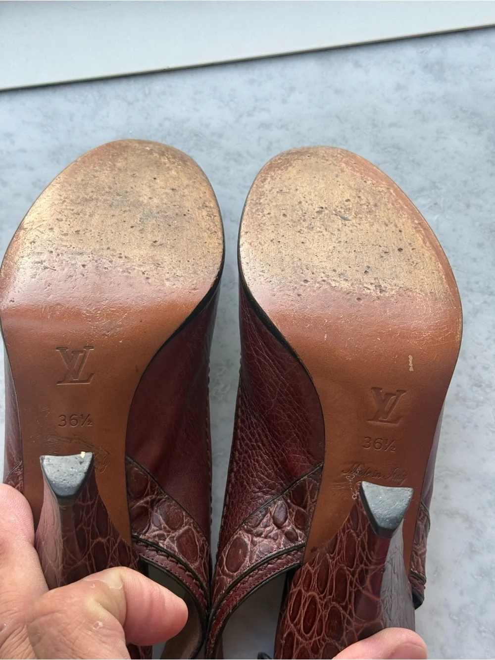 Louis Vuitton toe will