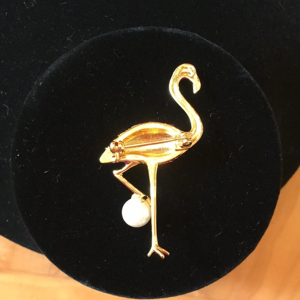 Talbots flamingo brooch