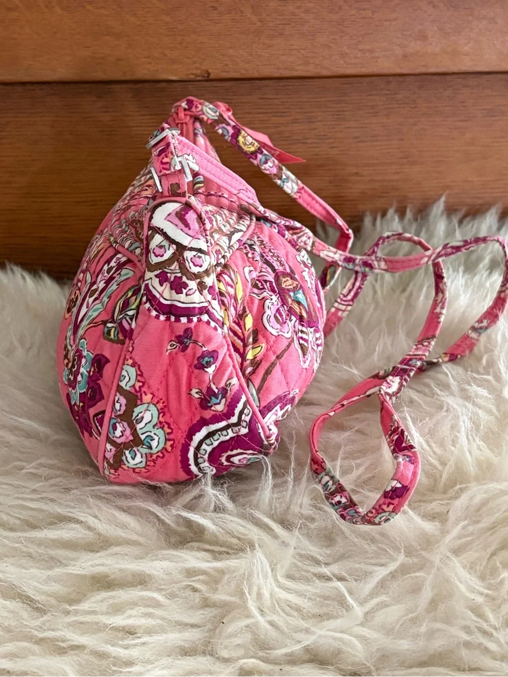 Vera Bradley ‘Call Me Coral’ Pink Paisley Satchel with Matching Wallet