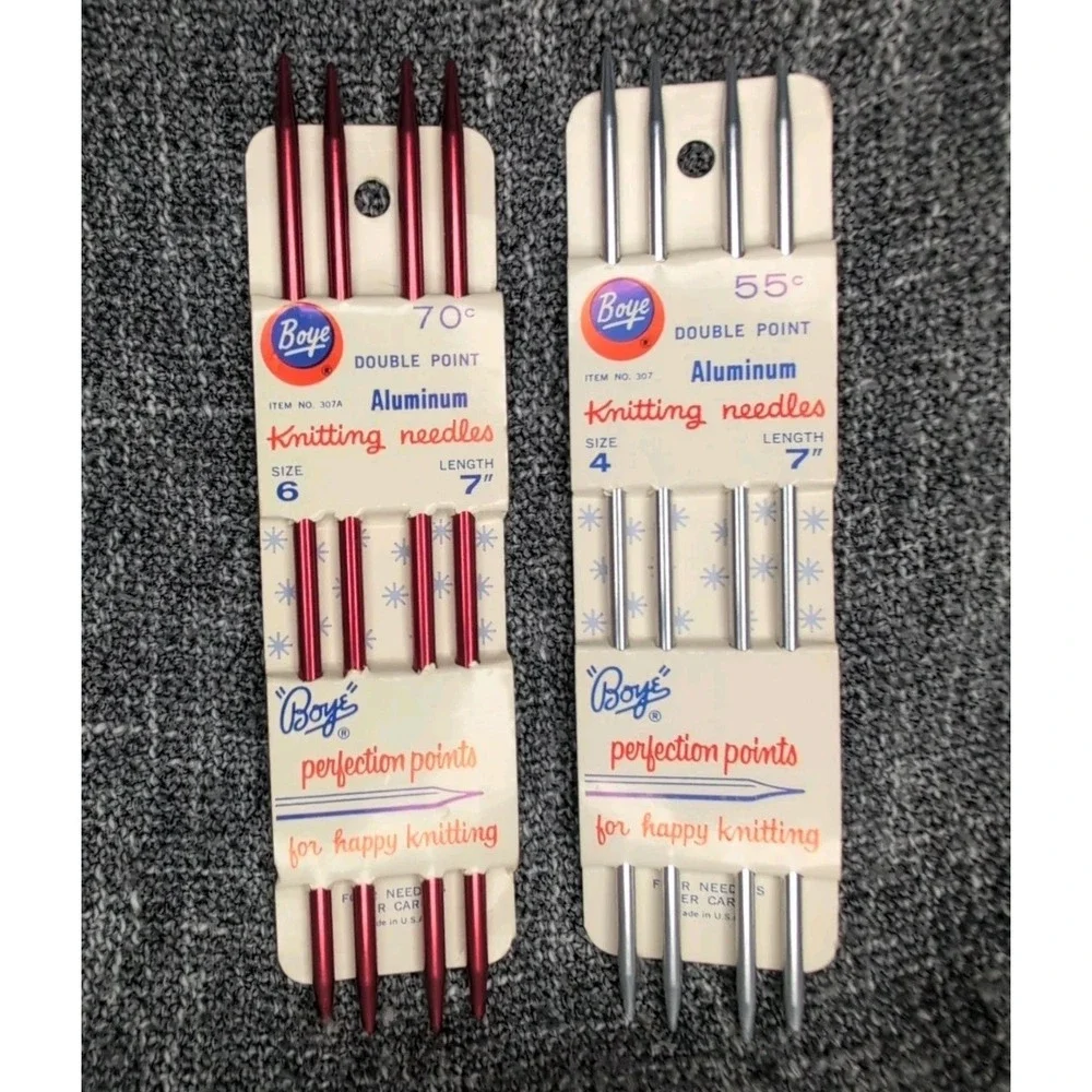 Vtg Boye aluminum knitting‎ needle lot 7