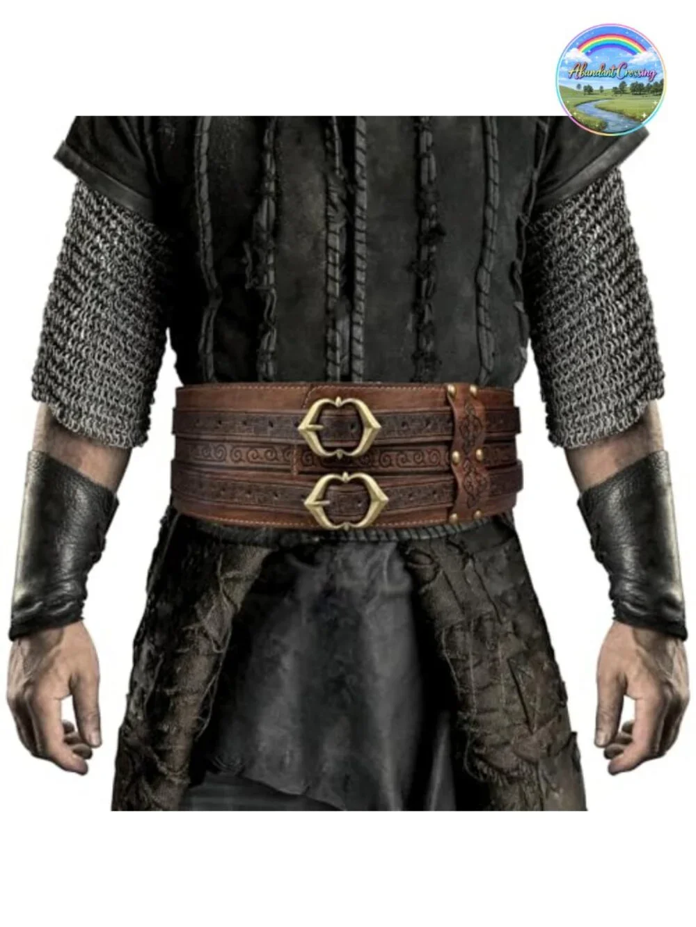 Viking Wide Belt Faux Leather Medieval Corset LARP Costume