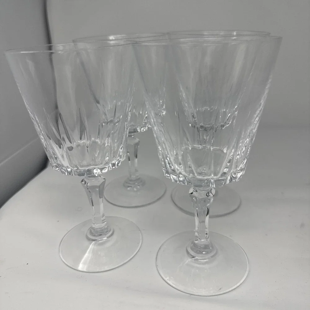Cristal D'Arques Versailles Water Goblets Set of 4‎ Cut Crystal France 12oz