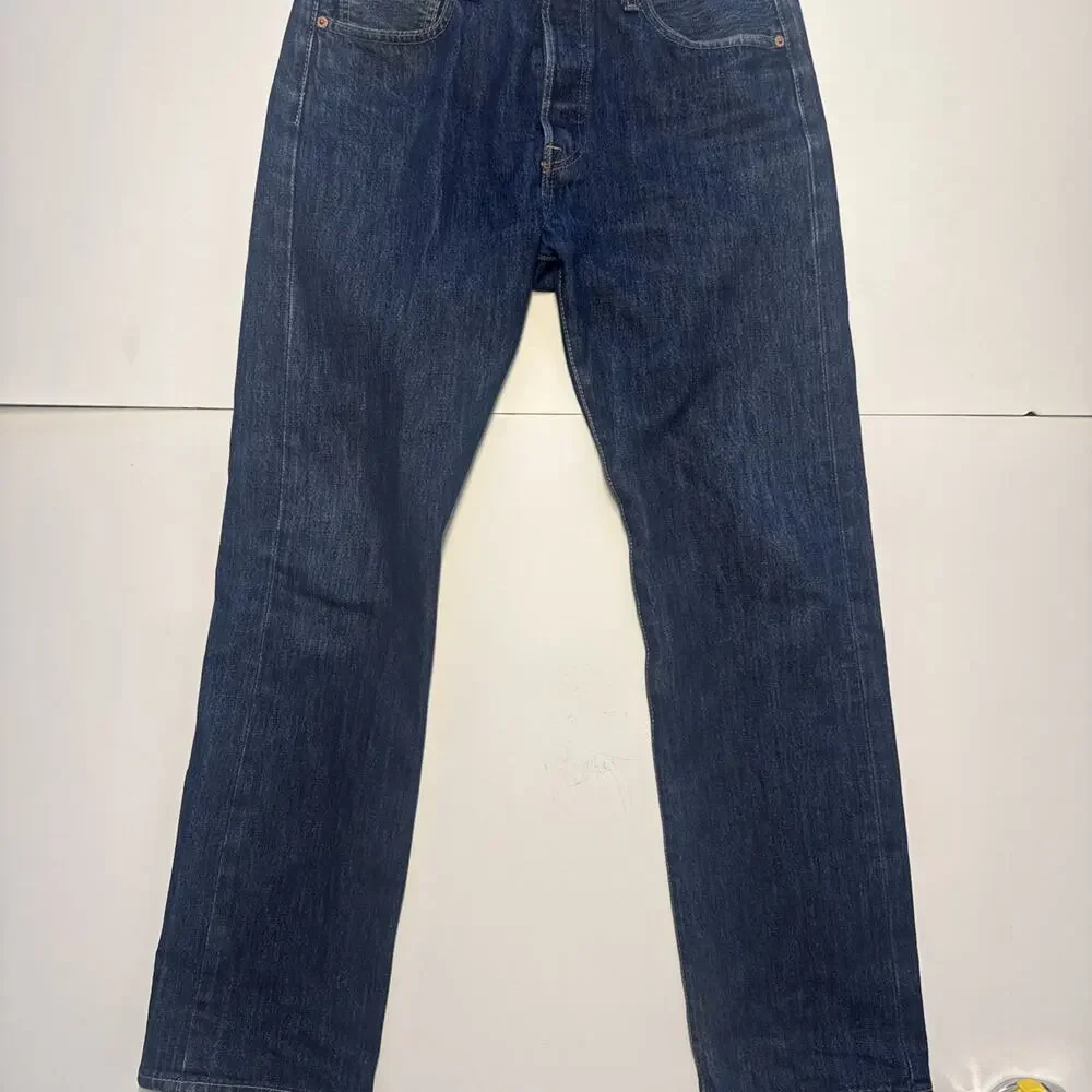 Levi's 501 Men's Jeans Original Fit, Button Fly, Straight, Blue, 32x32 Dark Wash