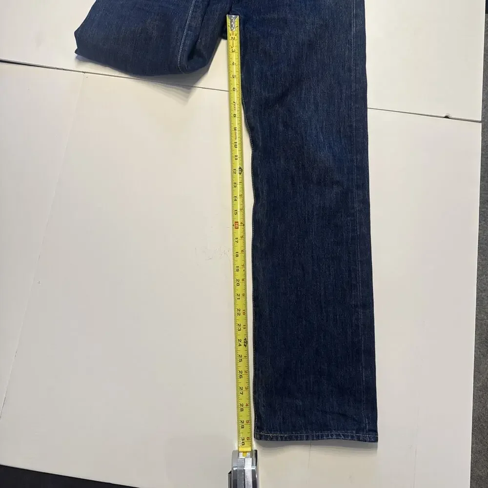 Levi's 501 Men's Jeans Original Fit, Button Fly, Straight, Blue, 32x32 Dark Wash