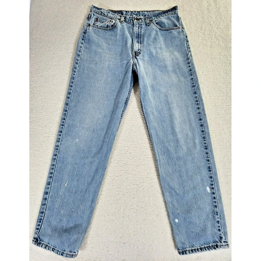 Vintage 90s Levis 550 Relaxed Fit Jeans Mens 38x32 (Fits 36x32) Blue Baggy Denim