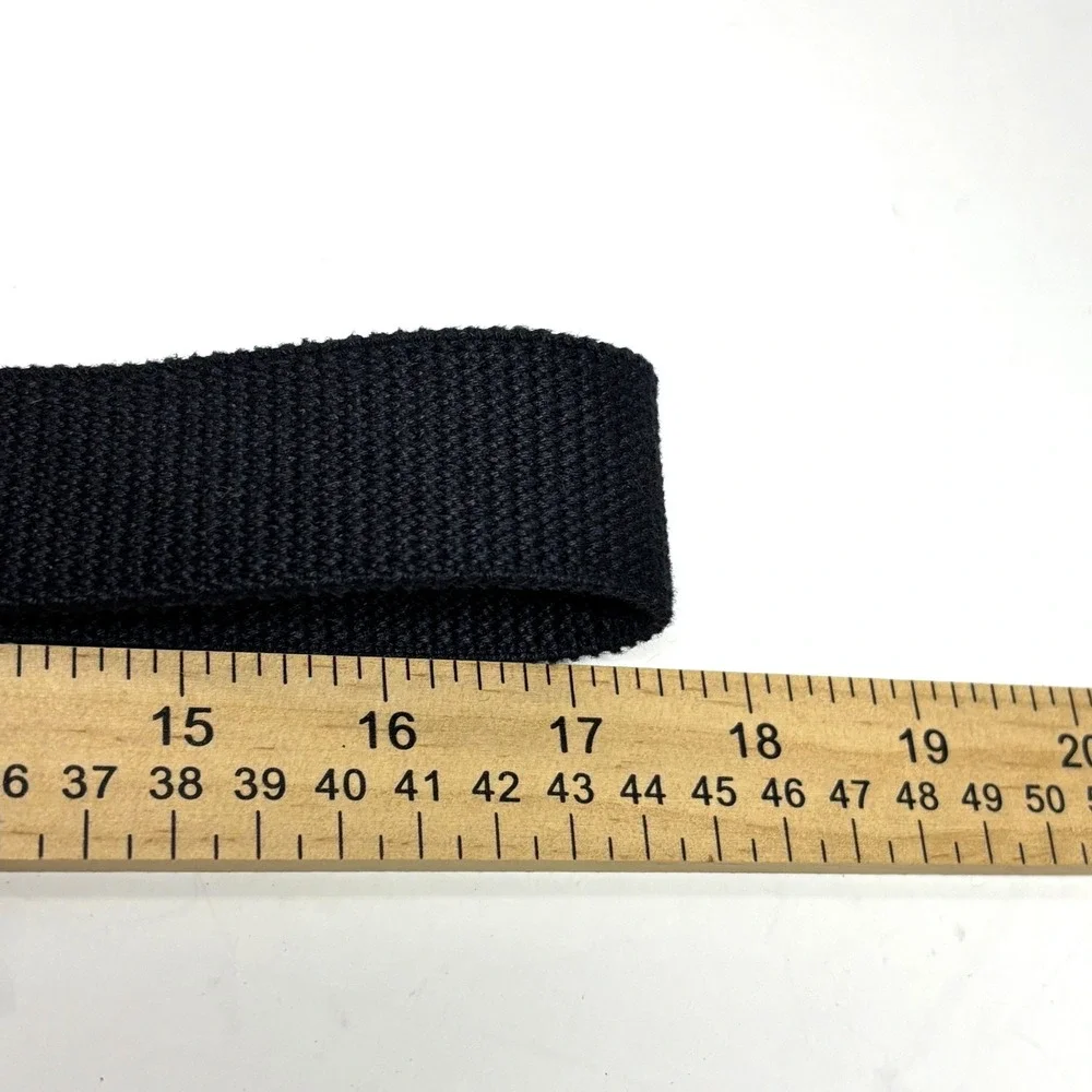 Web Belt Men‎ 34 Navy Blue Good Solid Brass Buckle USA Made Preppy Gorpcore