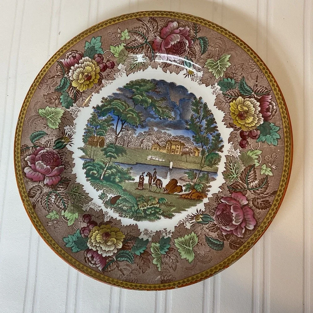 Vintage Wedgwood Etruria LANDSCAPE Multicolor Dinner‎ Plate 10