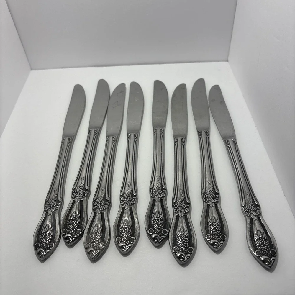 Vintage Stainless Steel Knife Set Of 8.‎ EUC VTG