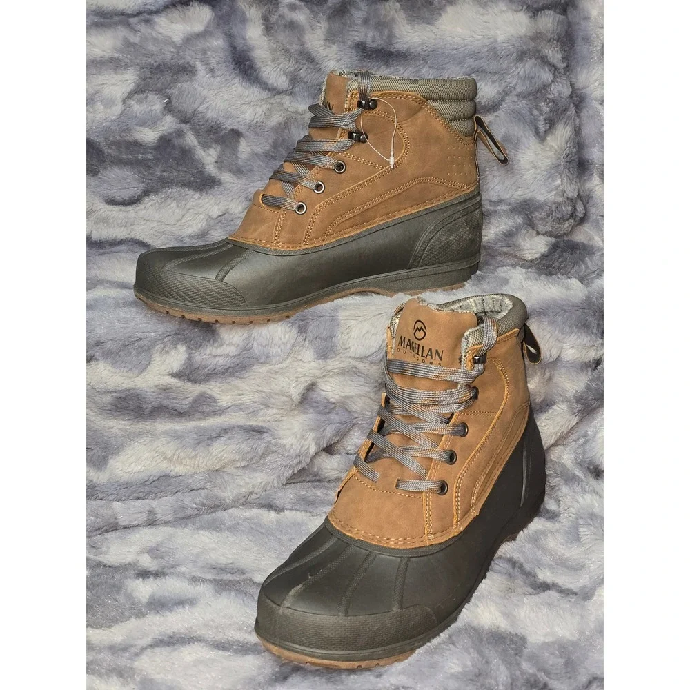 NEW Magellan Outdoors Mens All Weather Duck Boots Brown Waterproof 180472 Size 9