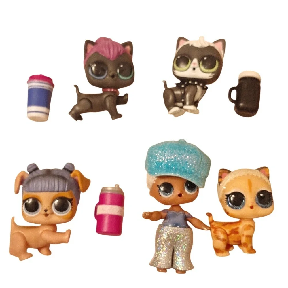 LOL Surprise Doll and Pets Lot with Accessories Glitter Outfits Bottles‎
