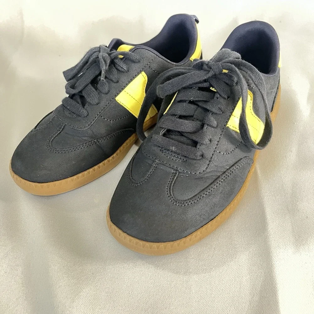 Wonder Nation‎ Kids Memory Foam Athletic Shoes Dark Gray Yellow US 2 Synthetic