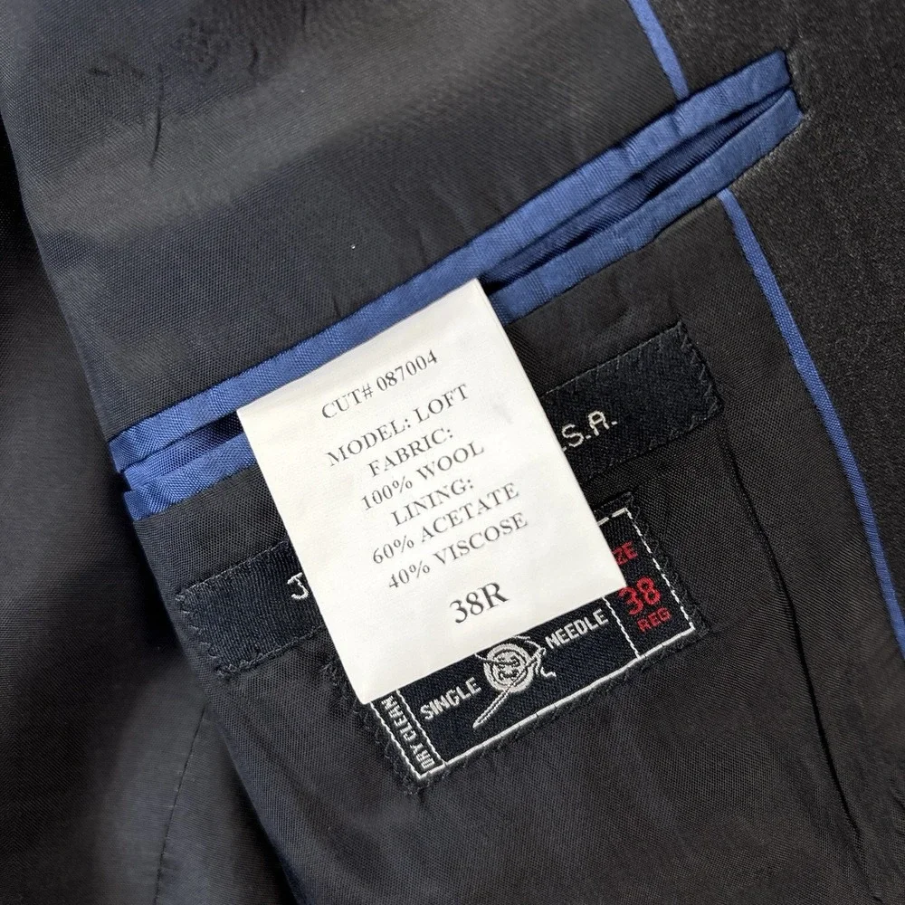 John Varvatos Loft Blazer Mens 38R Dark Gray Blend Blazer Sports Coat‎ Jacket
