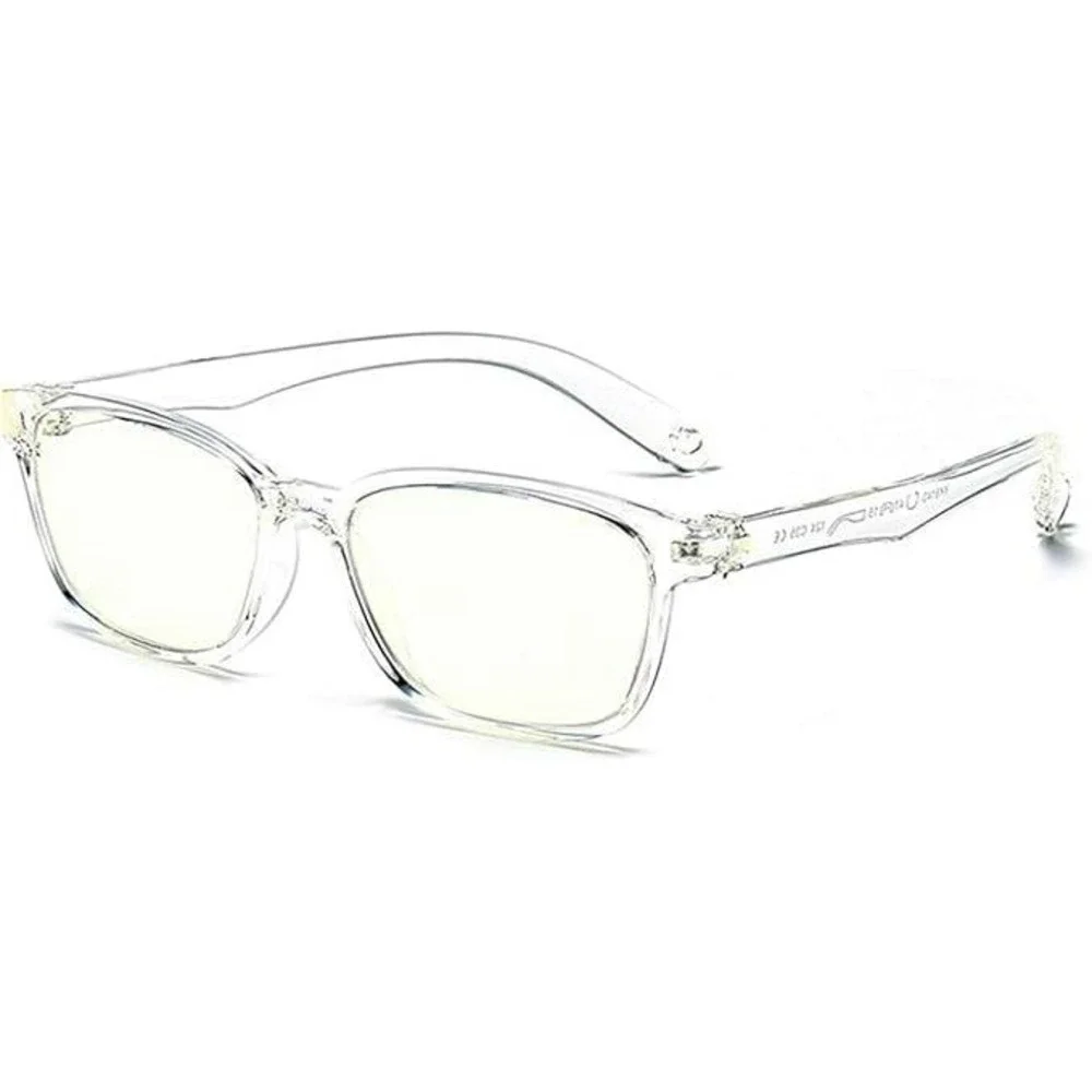 Four Chen‎ Kids Clear Blue Light Blocking Glasses UV400 Square Gaming Eyewear